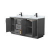 Custom image for Dark Gray with Matte Black Trim / White Carrara Marble / No Mirror