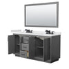 Custom image for Dark Gray with Matte Black Trim / White Cultured Marble / 58
