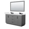 Custom image for Dark Gray with Matte Black Trim / White Cultured Marble / 58