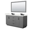 Custom image for Dark Gray with Matte Black Trim / White Quartz / 58
