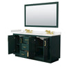 Custom image for Green with Brushed Gold Trim / Carrara Cultured Marble / 58