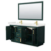 Custom image for Green with Brushed Gold Trim / White Quartz / 58