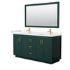 Custom image for Green with Brushed Gold Trim / White Quartz / 58