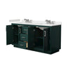Custom image for Green with Brushed Nickel Trim / Carrara Cultured Marble / No Mirror