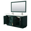Custom image for Green with Brushed Nickel Trim / Giotto Quartz / 58