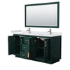 Custom image for Green with Brushed Nickel Trim / White Cultured Marble / 58