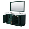 Custom image for Green with Brushed Nickel Trim / White Cultured Marble / 58