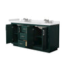 Custom image for Green with Brushed Nickel Trim / White Cultured Marble / No Mirror