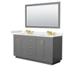 Custom image for Dark Gray with Brushed Gold Trim / Carrara Cultured Marble / 58