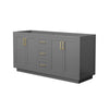 Custom image for Dark Gray with Brushed Gold Trim / No Mirror