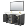 Custom image for Dark Gray with Brushed Gold Trim / Giotto Quartz / 58