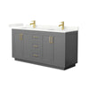 Custom image for Dark Gray with Brushed Gold Trim / Giotto Quartz / No Mirror