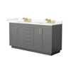 Custom image for Dark Gray with Brushed Gold Trim / Giotto Quartz / No Mirror