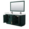 Custom image for Green with Matte Black Trim / Carrara Cultured Marble / 58
