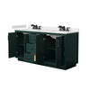 Custom image for Green with Matte Black Trim / Carrara Cultured Marble / No Mirror