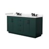 Custom image for Green with Matte Black Trim / Carrara Cultured Marble / No Mirror