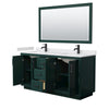 Custom image for Green with Matte Black Trim / White Cultured Marble / 58