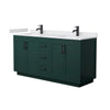 Custom image for Green with Matte Black Trim / White Cultured Marble / No Mirror