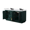 Custom image for Green with Matte Black Trim / White Cultured Marble / No Mirror