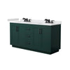 Custom image for Green with Matte Black Trim / White Cultured Marble / No Mirror