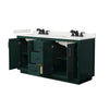 Custom image for Green with Matte Black Trim / White Quartz / No Mirror