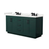 Custom image for Green with Matte Black Trim / White Quartz / No Mirror