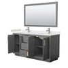 Custom image for Dark Gray with Brushed Nickel Trim / Carrara Cultured Marble / 58