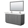 Custom image for Dark Gray with Brushed Nickel Trim / Carrara Cultured Marble / 58