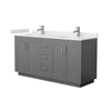 Custom image for Dark Gray with Brushed Nickel Trim / Carrara Cultured Marble / No Mirror