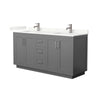 Custom image for Dark Gray with Brushed Nickel Trim / Giotto Quartz / No Mirror