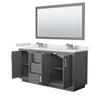 Custom image for Dark Gray with Brushed Nickel Trim / White Cultured Marble / 58