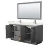 Custom image for Dark Gray with Brushed Nickel Trim / White Quartz / 58