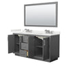 Custom image for Dark Gray with Brushed Nickel Trim / White Quartz / 58