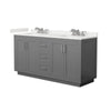 Custom image for Dark Gray with Brushed Nickel Trim / White Quartz / No Mirror