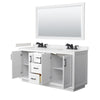 Custom image for White with Matte Black Trim / Carrara Cultured Marble / 58