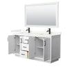 Custom image for White with Matte Black Trim / Giotto Quartz / 58