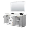Custom image for White with Matte Black Trim / White Quartz / 58