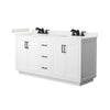 Custom image for White with Matte Black Trim / White Quartz / No Mirror