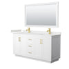 Custom image for White with Brushed Gold Trim / Carrara Cultured Marble / 58