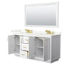Custom image for White with Brushed Gold Trim / Giotto Quartz / 58