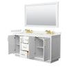 Custom image for White with Brushed Gold Trim / White Quartz / 58
