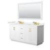 Custom image for White with Brushed Gold Trim / White Quartz / 58