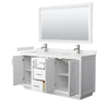 Custom image for White with Brushed Nickel Trim / Carrara Cultured Marble / 58