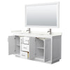 Custom image for White with Brushed Nickel Trim / Giotto Quartz / 58