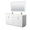 Custom image for White with Brushed Nickel Trim / Giotto Quartz / 58