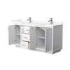 Custom image for White with Brushed Nickel Trim / Giotto Quartz / No Mirror