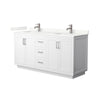 Custom image for White with Brushed Nickel Trim / Giotto Quartz / No Mirror