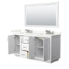 Custom image for White with Brushed Nickel Trim / Giotto Quartz / 58