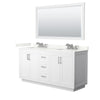 Custom image for White with Brushed Nickel Trim / Giotto Quartz / 58