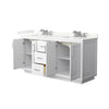 Custom image for White with Brushed Nickel Trim / Giotto Quartz / No Mirror